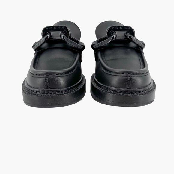 Louis Vuitton Academy Loafers Black LV Chain Platform Size 37.5 US 7.5 Women's - Picture 6 of 15